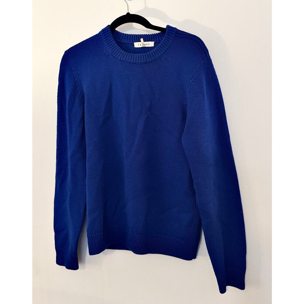 Sandro Fine Knit Royal Blue Sweater